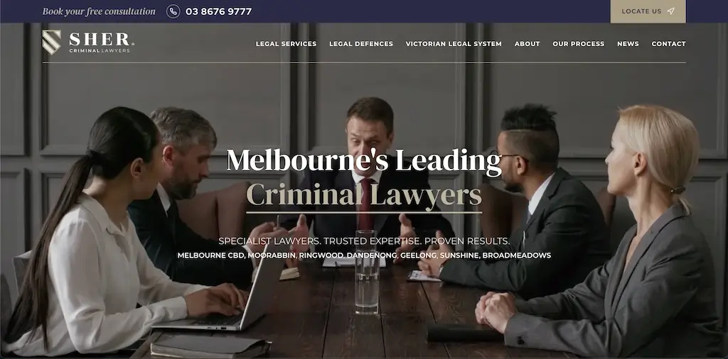 Sher Lawyers Home Page (Copy by HD-SEO - Freelance Website SEO Copywriter)